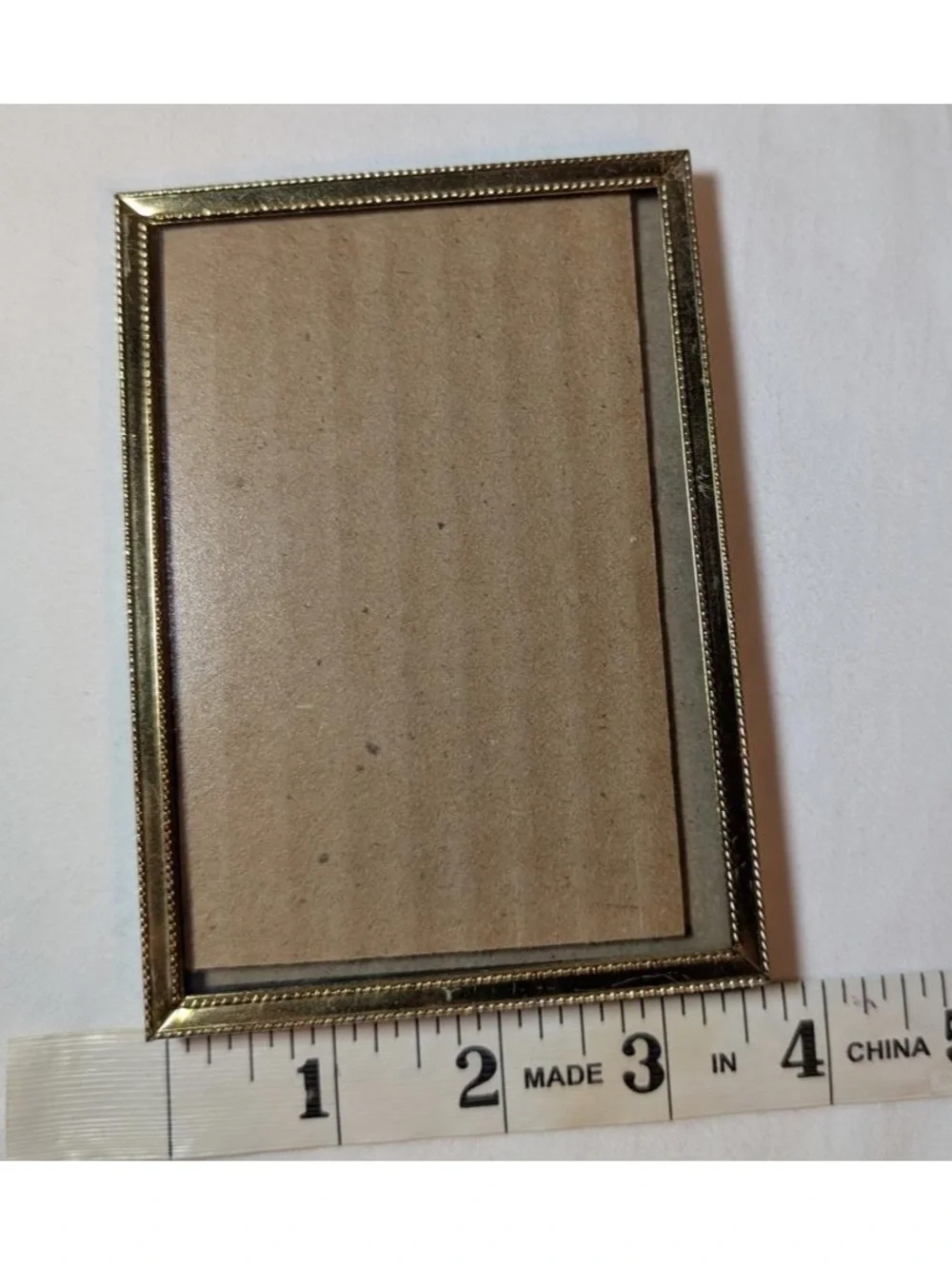 Vintage Gold Small 3.5x5 Inch Decorative Metal Picture Frame with Stand